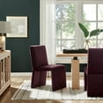 thumbnail image 1 of Emory Upholstered Performance Velvet Dining Side Chair in Mulberry, 1 of 9