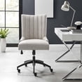 thumbnail image 1 of Modway Empower Channel Tufted Fabric Office Chair in Black Beige, 1 of 9