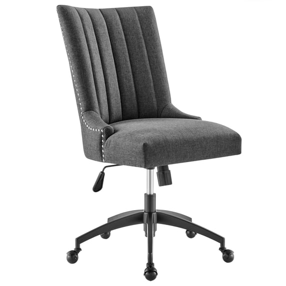 Modway Empower Channel Tufted Fabric Office Chair in Black Gray