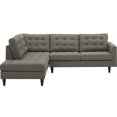 thumbnail image 1 of Modway Empress 2 Piece Upholstered Fabric Left Facing Bumper Sectional in Granite, 1 of 9
