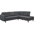 thumbnail image 1 of Modway Empress 2 Piece Upholstered Fabric Right Facing Sectional, Multiple Colors, 1 of 9