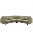 thumbnail image 1 of Modway Empress 3-Piece Fabric Sectional Sofa Set, Multiple Colors, 1 of 5