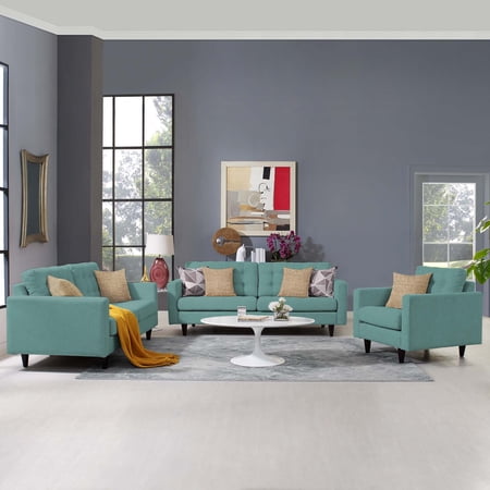 Modway Empress Sofa, Loveseat and Armchair, Set of 3, Multiple Colors