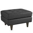 thumbnail image 1 of Modway Empress Bonded Leather Ottoman in Black, 1 of 4