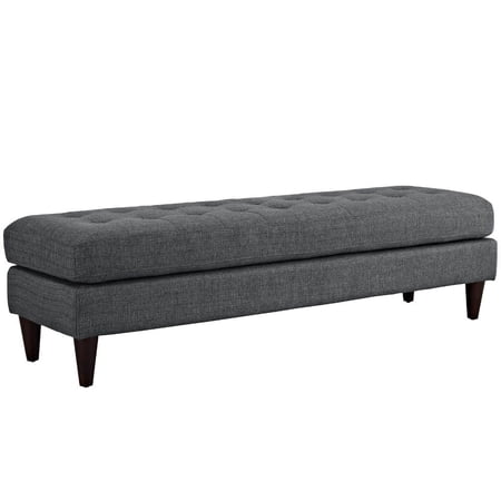 Modway Empress Large Bench in Gray