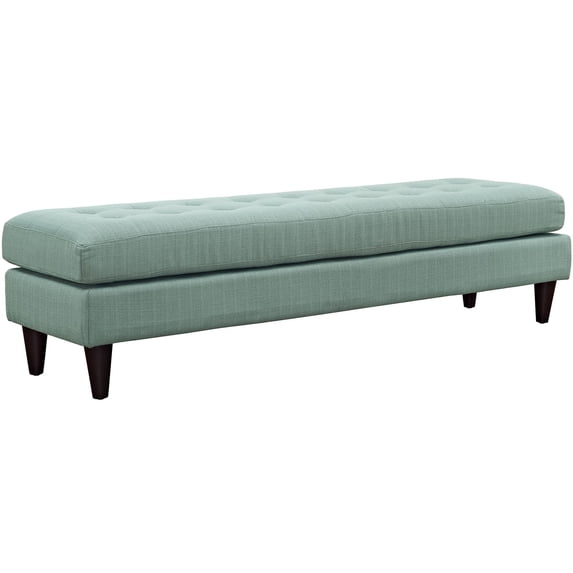Modway Empress Large Fabric Bench in Laguna