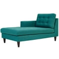 thumbnail image 1 of Modway Empress Left-Arm Upholstered Fabric Chaise in Teal, 1 of 4