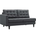 thumbnail image 1 of Modway Empress Left-Facing Upholstered Fabric Loveseat in Gray, 1 of 4