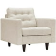 thumbnail image 1 of Modway Empress Modern Upholstered Fabric Tufted Armchair in Beige, 1 of 5