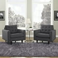 thumbnail image 1 of Modway Empress Armchair Upholstered Fabric Set of 2 in Gray, 1 of 5