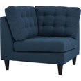 thumbnail image 1 of Modway Empress Upholstered Fabric Corner Sofa in Azure, 1 of 4