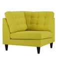thumbnail image 1 of Modway Empress Upholstered Fabric Corner Sofa in Granite, 1 of 10