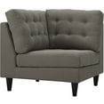 thumbnail image 1 of Modway Empress Upholstered Fabric Corner Sofa in Granite, 1 of 3