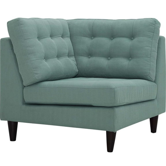 Modway Empress Upholstered Fabric Corner Sofa in Laguna