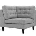 thumbnail image 1 of Modway Empress Upholstered Fabric Corner Sofa in Light Gray, 1 of 4