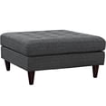 thumbnail image 1 of Modway Empress Upholstered Fabric Large Ottoman in Gray, 1 of 4