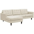 thumbnail image 1 of Modway Empress Left-Facing Upholstered Fabric Sectional Sofa in Beige, 1 of 5