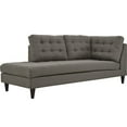 thumbnail image 1 of Modway Empress Upholstered Polyester Fabric Left Facing Chaise in Granite, 1 of 4