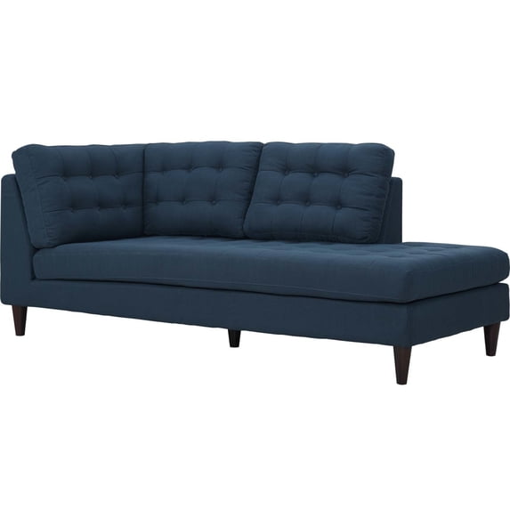 Modway Empress Upholstered Polyester Fabric Right Facing Chaise in Laguna