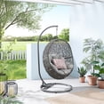thumbnail image 1 of Modway Encase Outdoor Synthetic Rattan & Steel Swing Chair in Gray, 1 of 10