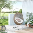 thumbnail image 1 of Modway Encase Outdoor Synthetic Rattan Swing Chair in Cappuccino/White, 1 of 10