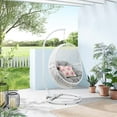 thumbnail image 1 of Modway Encase Outdoor Synthetic Rattan Swing Chair in White and Gray, 1 of 10