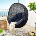 thumbnail image 1 of Modway Encase Swing Outdoor Patio Lounge Chair Without Stand in Black Navy, 1 of 7