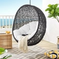thumbnail image 1 of Modway Encase Swing Outdoor Patio Lounge Chair without Stand in Black/White, 1 of 8
