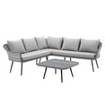 thumbnail image 1 of Modway Endeavor Modern Wicker / Rattan Patio Seating Set in Gray, 1 of 11