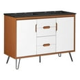 thumbnail image 1 of Modway Energize 48" Wood Double Sink Bathroom Vanity in Cherry/White/Black, 1 of 4