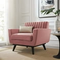 thumbnail image 1 of Modway Engage Channel Tufted Performance Velvet Armchair in Dusty Rose, 1 of 7