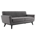 thumbnail image 1 of Modway Engage Channel Tufted Performance Velvet Loveseat in Gray, 1 of 7