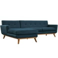 thumbnail image 1 of Modway Engage Left-Facing Upholstered Fabric Sectional Sofa in Azure, 1 of 7