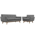 thumbnail image 1 of Modway Engage Modern Fabric 2-Piece Sofa Set in Expectation Gray, 1 of 6