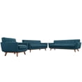 thumbnail image 1 of Modway Engage Sofa Loveseat and Armchair Set of 3 in Azure, 1 of 7
