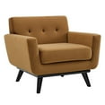 thumbnail image 1 of Modway Engage Modern Tufted Back Performance Velvet Armchair in Cognac Brown, 1 of 3