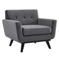 thumbnail image 1 of Modway Engage Modern Tufted Back Performance Velvet Armchair in Gray/Black, 1 of 3