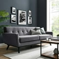 thumbnail image 1 of Modway Engage Performance Velvet Sofa in Gray, 1 of 8