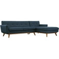 thumbnail image 1 of Modway Engage Right-Facing Upholstered Fabric Sectional Sofa in Azure Blue, 1 of 7