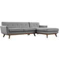 thumbnail image 1 of Modway Engage Right-Facing Upholstered Fabric Sectional Sofa in Expectation Gray, 1 of 6