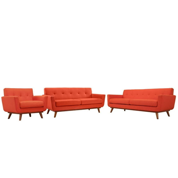 Modway Engage Sofa, Loveseat and Armchair, Set of 3, Multiple Colors
