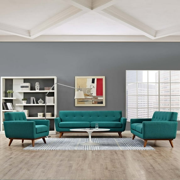 Modway Engage Sofa Loveseat and Armchair, Set of 3, Multiple Colors