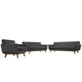 thumbnail image 1 of Modway Engage Sofa Loveseat and Armchair Set of 3 in Gray, 1 of 7