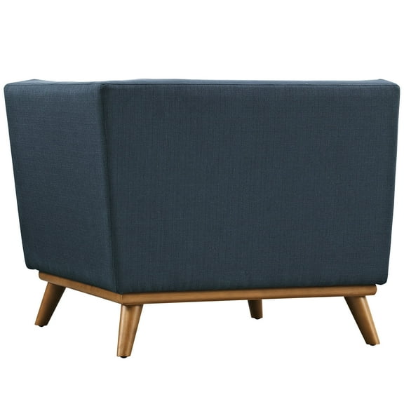Modway Engage Upholstered Fabric Corner Chair in Azure