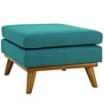 thumbnail image 1 of Modway Engage Upholstered Fabric Ottoman in Teal, 1 of 3