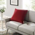 thumbnail image 1 of Modway Enhance 24" Performance Velvet Throw Pillow, Red, 1 of 3