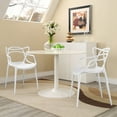 thumbnail image 1 of Modway Entangled Dining Set Set of 2 in White, 1 of 4