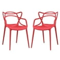 thumbnail image 1 of Modway Entangled Dining Set Set of 2 in Red, 1 of 4