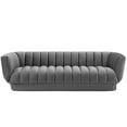thumbnail image 1 of Modway Entertain Vertical Channel Tufted Performance Velvet Sofa in Gray, 1 of 6