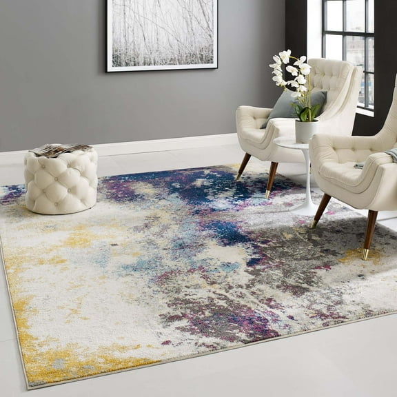 Entourage Adeline Contemporary Modern Abstract 8x10 Area Rug-R-1167-810